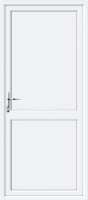 Flat Panel with Mid Rail Solid UPVC Back Door