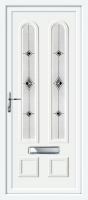 Grant Two Black Fusion (Resin Sandblast) UPVC Front Door