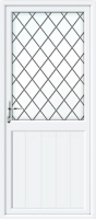 Groove Half Panel Diamond Lead UPVC Back Door