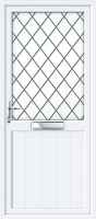 Groove Half Panel Diamond Lead UPVC Front Door