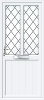 Groove Half Panel Dual Glazed Diamond Lead UPVC Front Door