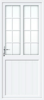 Groove Half Panel Dual Glazed Georgian Bar UPVC Back Door