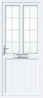 Groove Half Panel Dual Glazed Georgian Bar UPVC Front Door