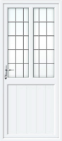 Groove Half Panel Dual Glazed Square Lead UPVC Back Door