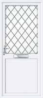 Half Glazed Flat Panel (2xG Style) Diamond Lead UPVC Front Door