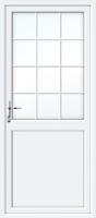 Half Glazed Flat Panel (2xG Style) Georgian Bar UPVC Back Door