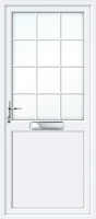 Half Glazed Flat Panel (2xG Style) Georgian Bar UPVC Front Door