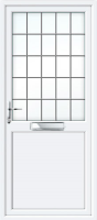 Half Glazed Flat Panel (2xG Style) Square Lead UPVC Front Door