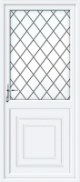 Reagan Half Panel Diamond Lead UPVC Back Door