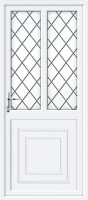 Reagan Half Panel Dual Glazed Diamond Lead UPVC Back Door