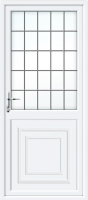 Reagan Half Panel Square Lead UPVC Back Door