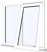White UPVC Window Style 17