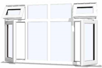 White UPVC Window Style 40
