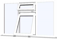 White UPVC Window Style 62