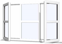 White UPVC Window Style 164