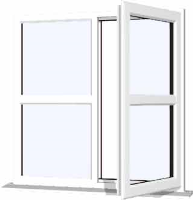 White UPVC Window Style 166