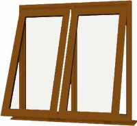 Oak UPVC Window Style 53