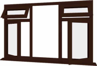 Rosewood UPVC Window Style 25