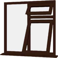 Rosewood UPVC Window Style 57