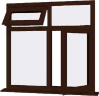 Rosewood UPVC Window Style 68