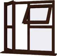 Rosewood UPVC Window Style 124