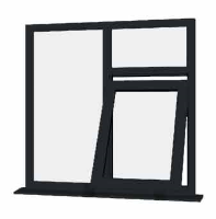 Grey UPVC Window Style 42