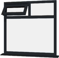 Grey UPVC Window Style 44