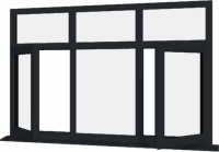 Grey UPVC Window Style 50