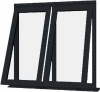 Grey UPVC Window Style 53