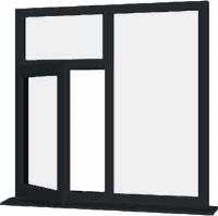 Grey UPVC Window Style 58