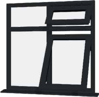 Grey UPVC Window Style 72