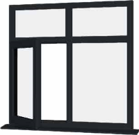 Grey UPVC Window Style 74