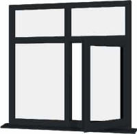 Grey UPVC Window Style 75