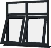 Grey UPVC Window Style 84