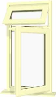 Cream UPVC Window Style 12