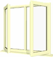 Cream UPVC Window Style 14