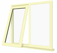 Cream UPVC Window Style 16