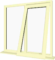 Cream UPVC Window Style 17