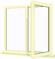 Cream UPVC Window Style 19