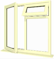 Cream UPVC Window Style 20