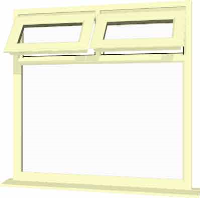 Cream UPVC Window Style 22