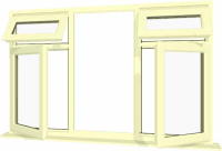 Cream UPVC Window Style 25