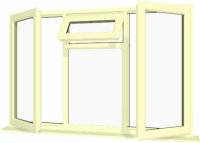 Cream UPVC Window Style 26