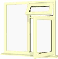 Cream UPVC Window Style 28