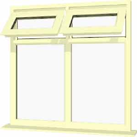 Cream UPVC Window Style 29