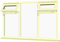 Cream UPVC Window Style 32