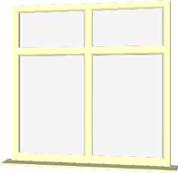 Cream UPVC Window Style 37