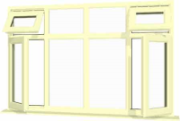 Cream UPVC Window Style 40