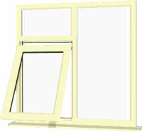 Cream UPVC Window Style 41