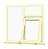 Cream UPVC Window Style 42